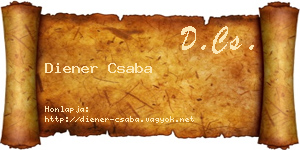 Diener Csaba névjegykártya