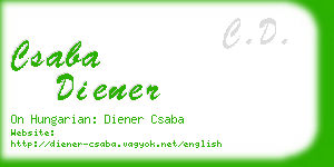 csaba diener business card